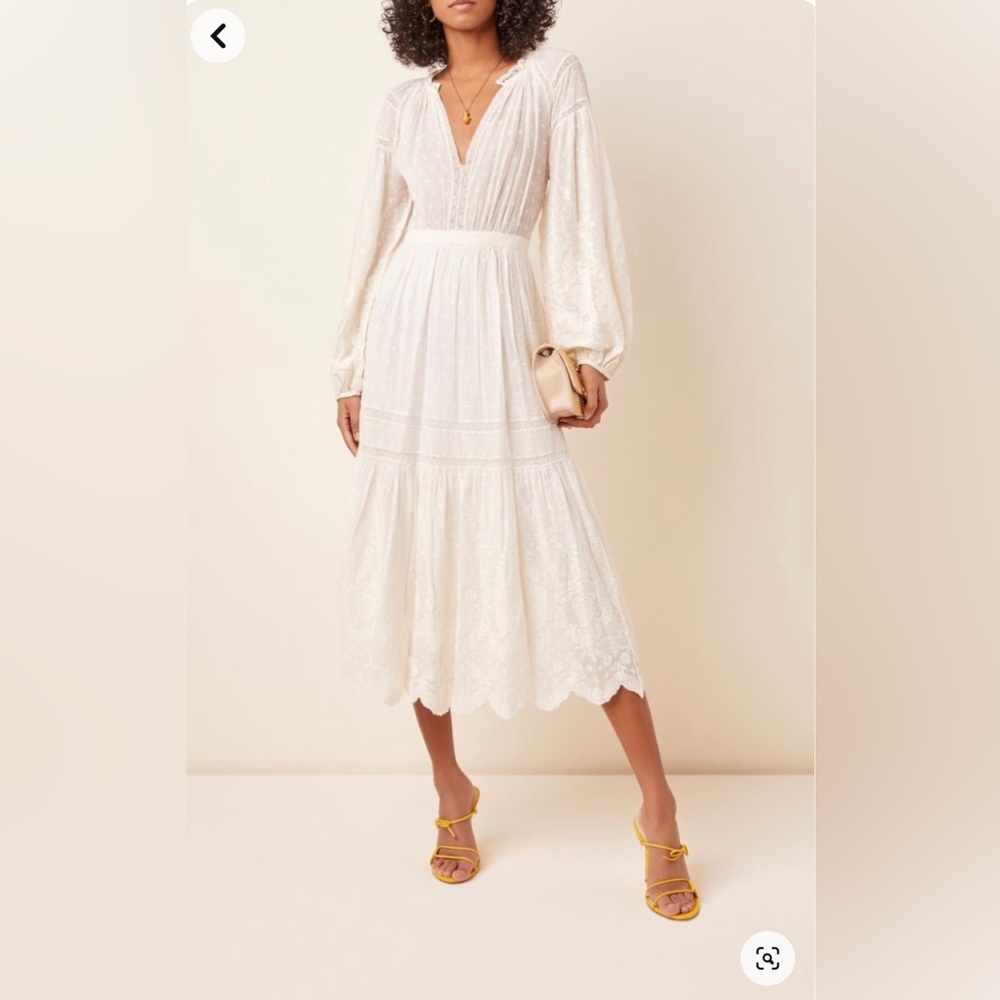 Ulla Johnson White Midi Dress